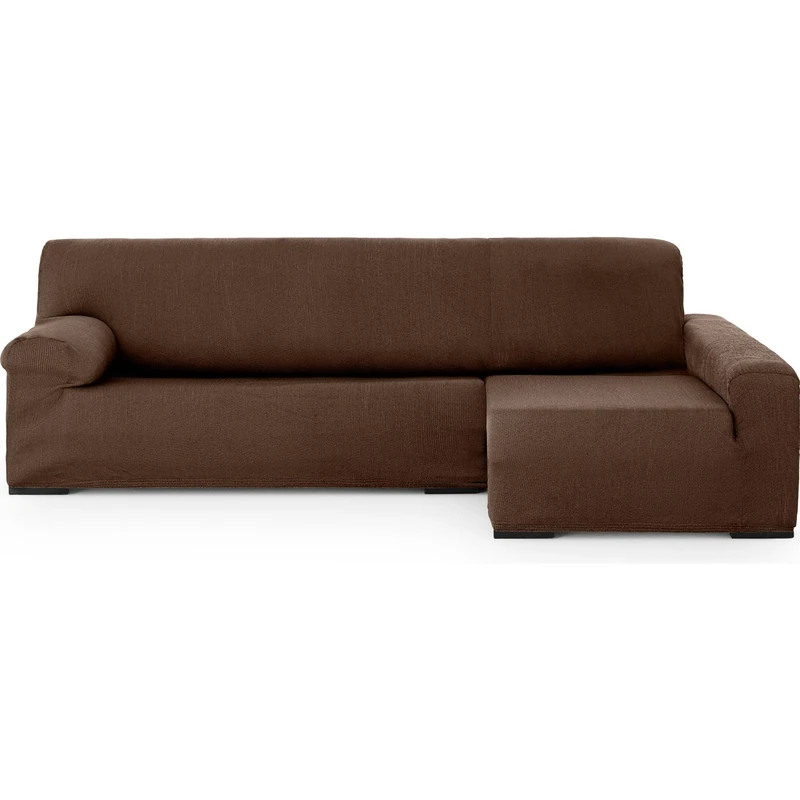 ECOMMERC3 Chaiselong Universal and Versatile Long Right Arm Sofa Cover, Brown Protector Easy to Install for Back, Seat and Arms - Image 1