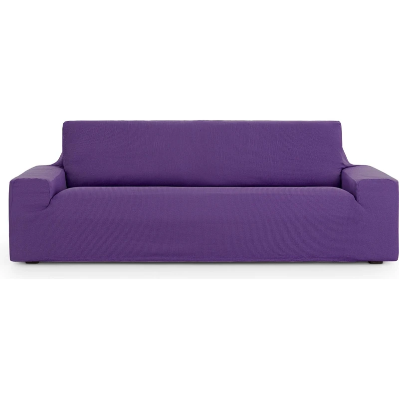ECOMMERC3 Universal and Versatile 4 Seater Sofa Cover – Purple Sofa Cover Protector Easy to Install for Back, Seat and Arms - Image 1
