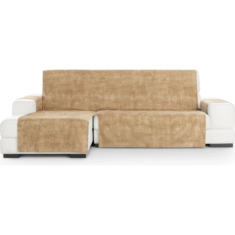 ECOMMERC3 Universal and Versatile Extra Left Chaiselong Sofa Cover - Mustard Colour Chaiselong Sofa Cover Protector Easy to Install for Back, Seat and Arms