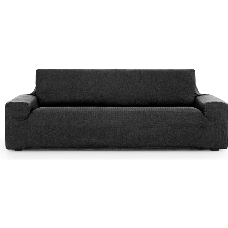 ECOMMERC3 Universal and Versatile 4 Seater Sofa Cover – Dark Grey Sofa Cover Protector Easy to Install for Back, Seat and Arms