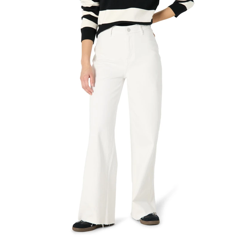 The Drop Women's Kori Relaxed Wide Leg, White, 26