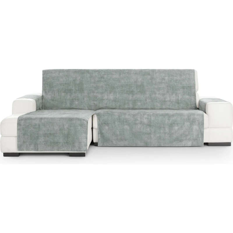 ECOMMERC3 Universal and Versatile Extra Left Chaiselong Sofa Cover – Pearl Grey Chaiselong Sofa Cover Protector Easy to Install for Back, Seat and Arms - Image 1