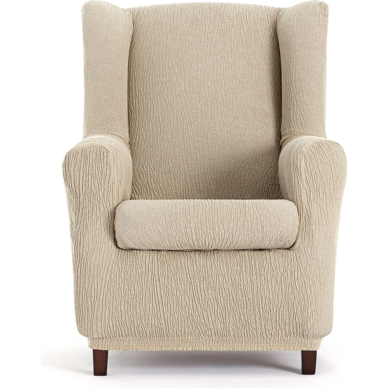 ECOMMERC3 Universal and versatile armchair cover – Ecru protective armchair cover, easy to install for back, seat and arms