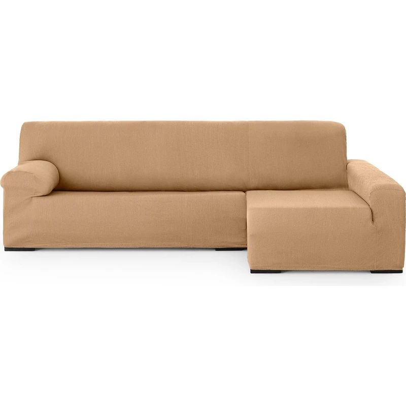 ECOMMERC3 Chaiselong Universal and Versatile Long Right Arm Sofa Cover - Sand Colour Protector Easy to Install for Back, Seat and Arms - Image 1