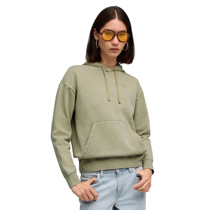 PUMA ESS ELEVATED Relaxed Wash Hoodie FL