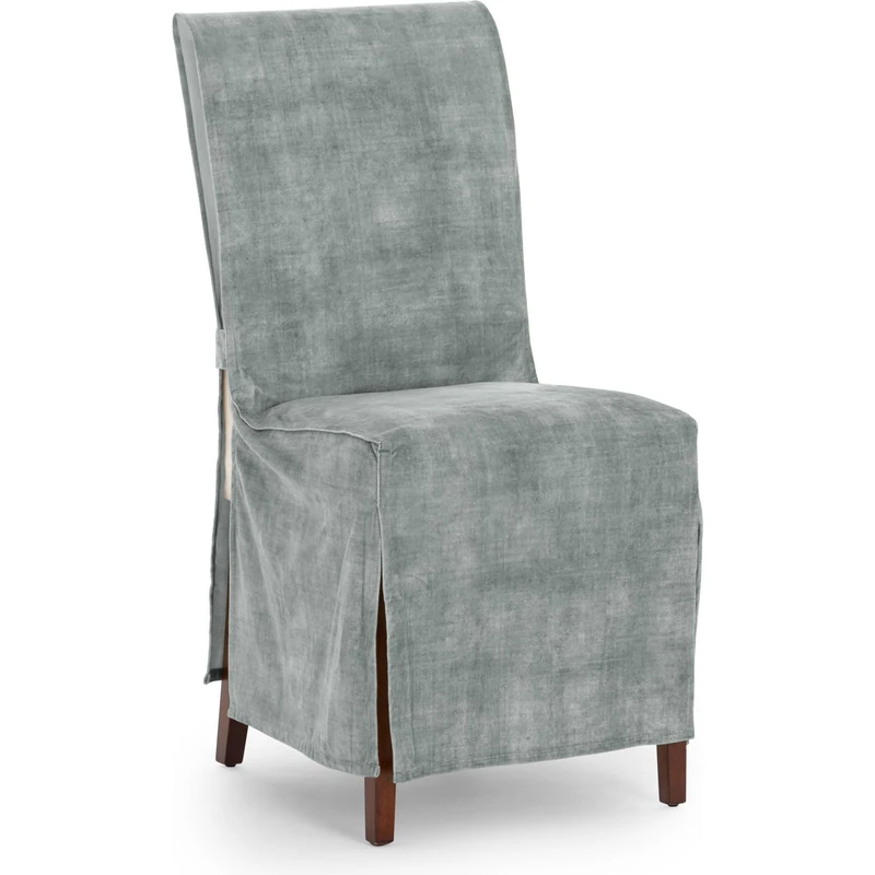 ECOMMERC3 | Non-Stretch Velvet Fabric Cushion Cover - Soft Touch Pearl Grey Cushion Cover with Stain Resistant Finish and Decorative Ties Adjustment