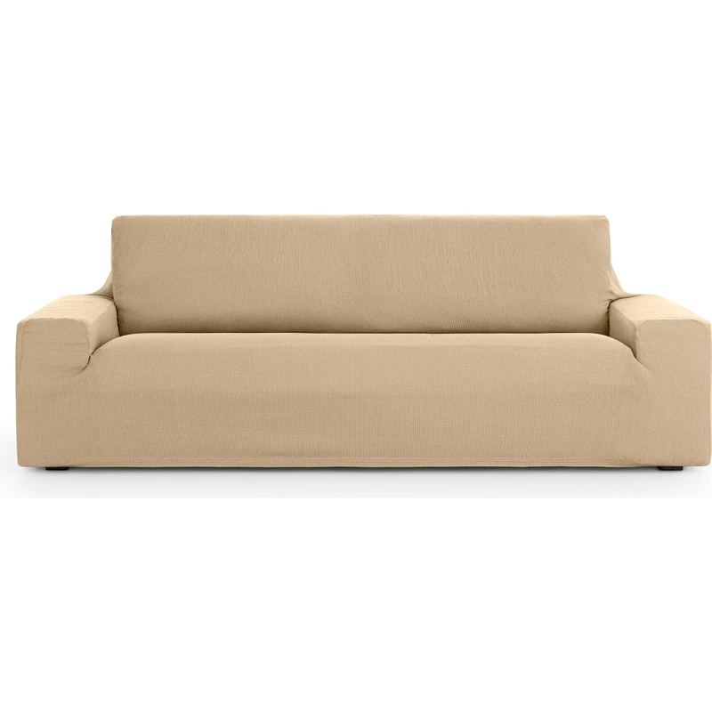 ECOMMERC3 Universal and Versatile 3 Seater Sofa Cover – Beige Sofa Cover Protector Easy to Install for Back, Seat and Arms