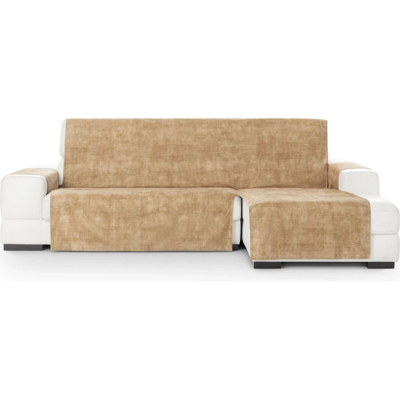 ECOMMERC3 Chaiselong Extra Right Universal and Versatile Sofa Cover – Chaiselong Sofa Cover, Mustard Colour, Easy to Install for Back, Seat and Arms
