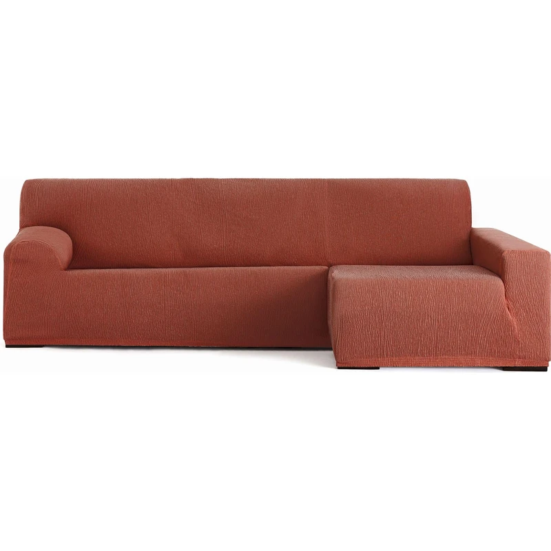 ECOMMERC3 Chaiselong | Universal and Versatile Long Right Arm Sofa Cover - Orange Chaiselong Protector Easy to Install for Back, Seat and Arms
