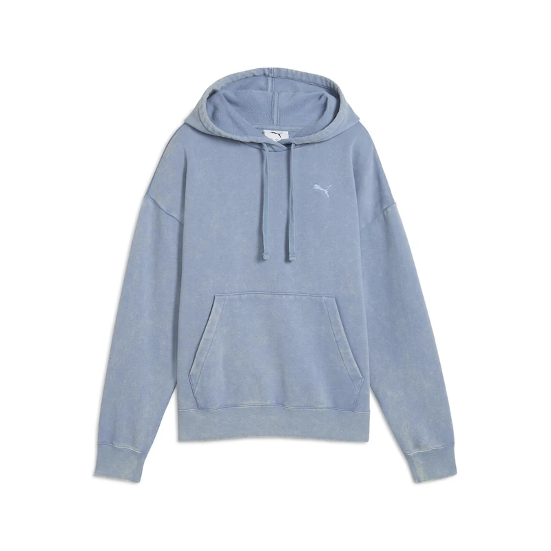 PUMA ESS ELEVATED Relaxed Wash Hoodie FL Cool Blue