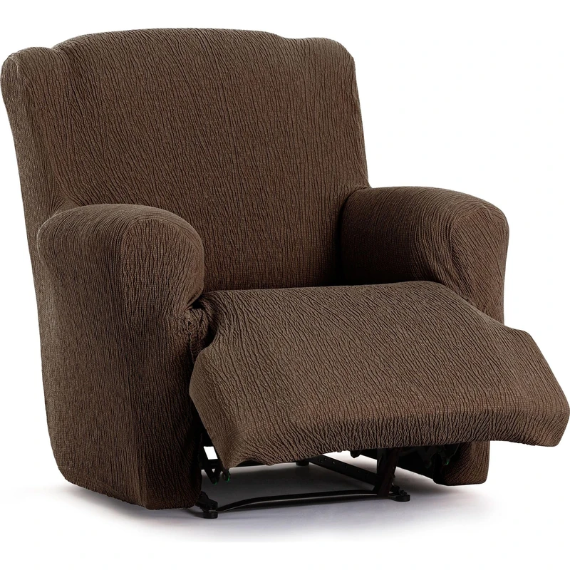 ECOMMERC3 Universal and Versatile Sofa Cover for Feet Together Relax – Brown Sofa Cover Protector Easy to Install for Back, Seat and Arms