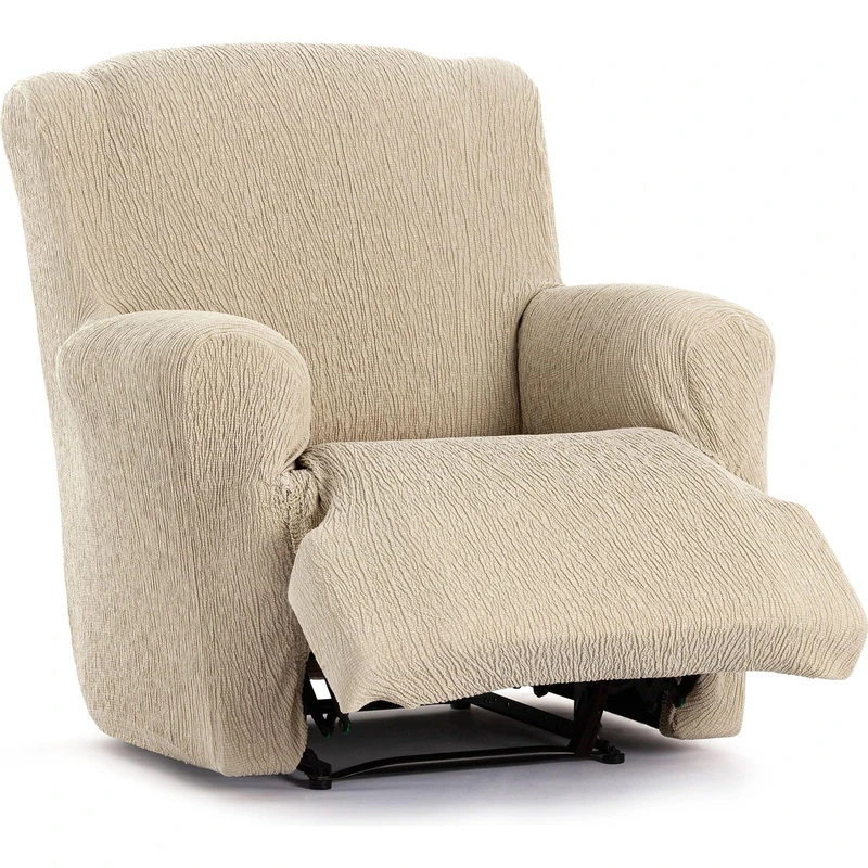 ECOMMERC3 Universal and Versatile Sofa Cover for Feet Together Relax – Ecru Colour Protector Easy to Install for Back, Seat and Arms