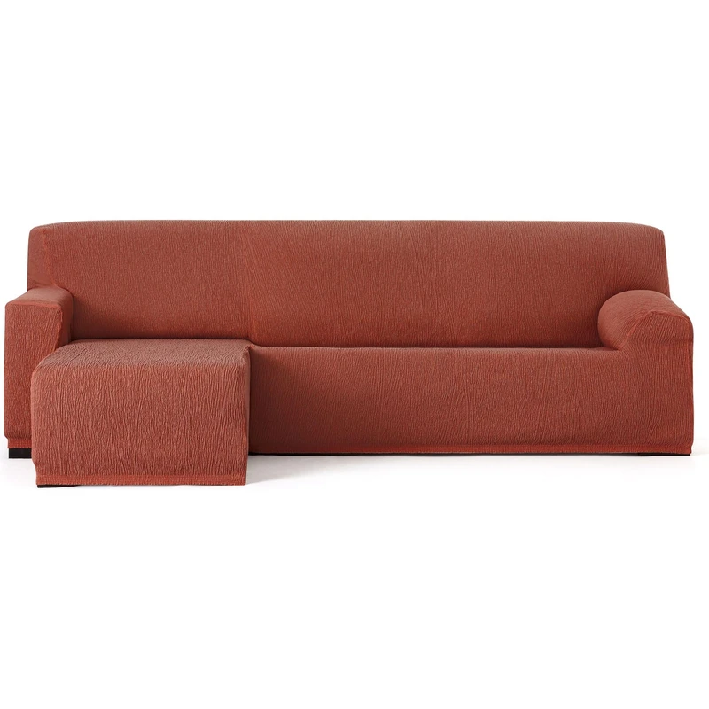 ECOMMERC3 Chaiselong | Universal and Versatile Short Left Arm Sofa Cover - Orange Chaise Lounge Protector Easy to Install for Back, Seat and Arms