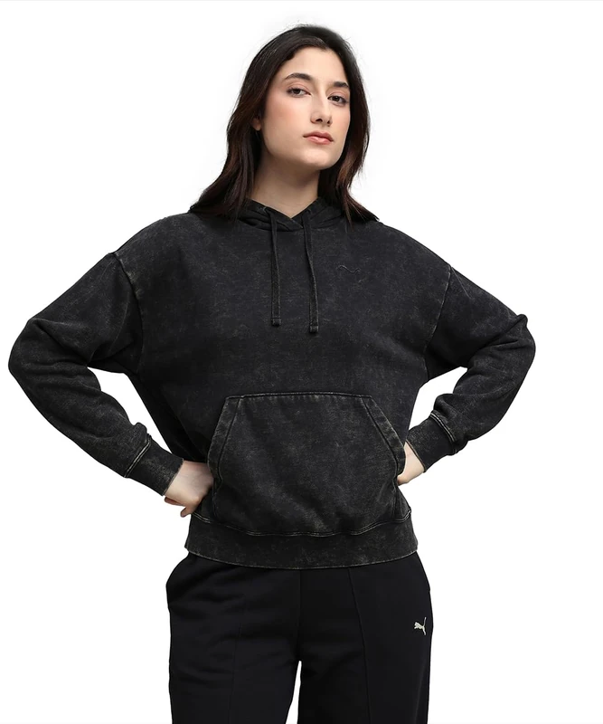 PUMA ESS ELEVATED Relaxed Wash Hoodie FL