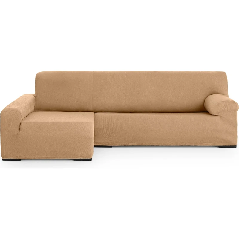ECOMMERC3 Chaiselong Universal and Versatile Long Left Arm Sofa Cover - Sand Colour Protector Easy to Install for Back, Seat and Arms - Image 1