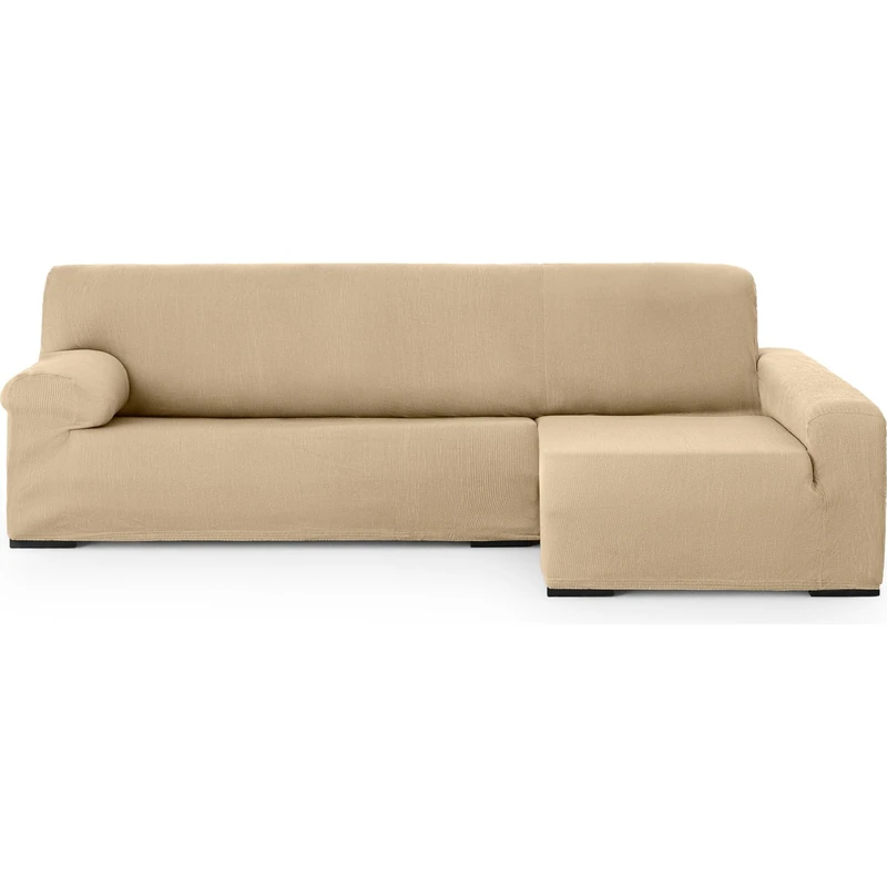 ECOMMERC3 Chaiselong Universal and Versatile Long Right Arm Sofa Cover, Beige Protector, Easy to Install for Back, Seat and Arms