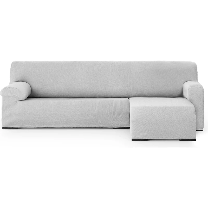ECOMMERC3 Chaiselong Universal and Versatile Short Right Arm Sofa Cover – Pearl Grey Chaiselong Sofa Cover Protector Easy to Install for Back, Seat and Arms