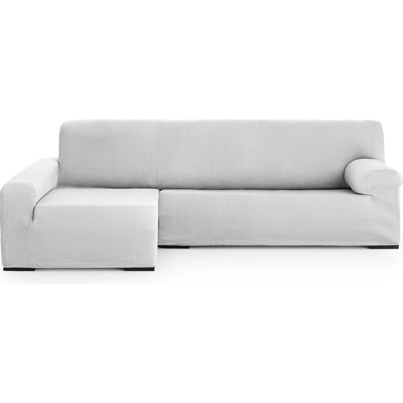 ECOMMERC3 Chaiselong Universal and Versatile Long Left Arm Sofa Cover – Pearl Grey Sofa Cover Protector Easy to Install for Back, Seat and Arms