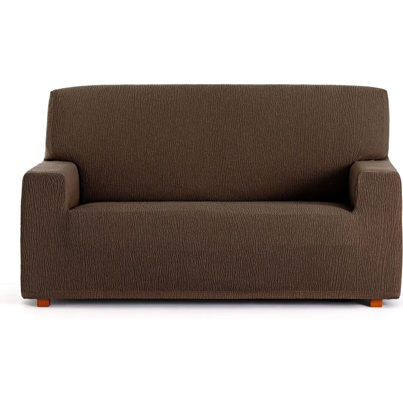 ECOMMERC3 Universal and Versatile 2 Seater Sofa Cover – Brown Sofa Cover Protector Easy to Install for Back, Seat and Arms