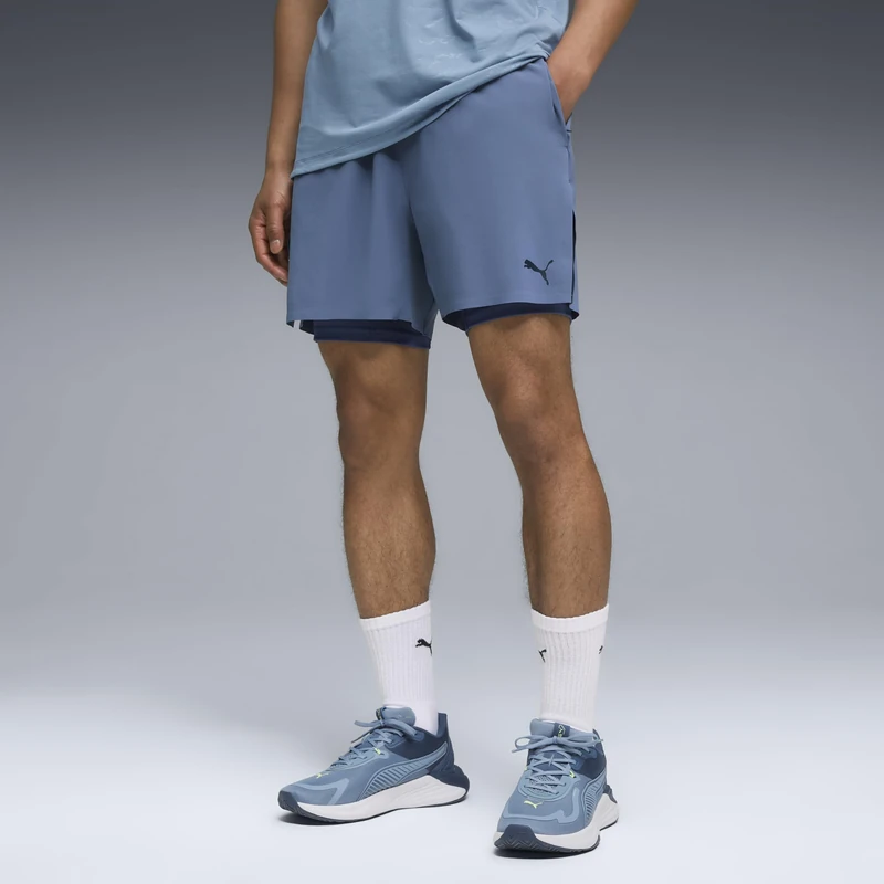 PUMA M Tech Training 2in1 Stretch Woven Short Dark Indigo