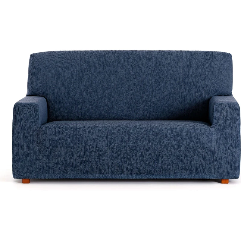 ECOMMERC3 Universal and Versatile 4 Seater Sofa Cover – Blue Sofa Cover Protector Easy to Install for Back, Seat and Arms