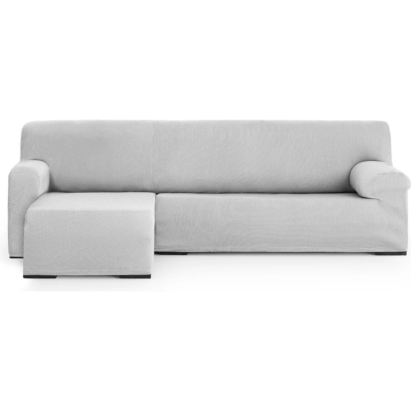 ECOMMERC3 Chaiselong Universal and Versatile Short Right Arm Sofa Cover – Pearl Grey Chaiselong Sofa Cover Protector Easy to Install for Back, Seat and Arms - Image 1