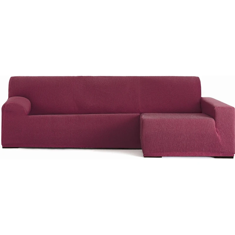 ECOMMERC3 Chaiselong | Universal and Versatile Long Right Arm Sofa Cover - Burgundy Chaiselong Protector Easy to Install for Back, Seat and Arms
