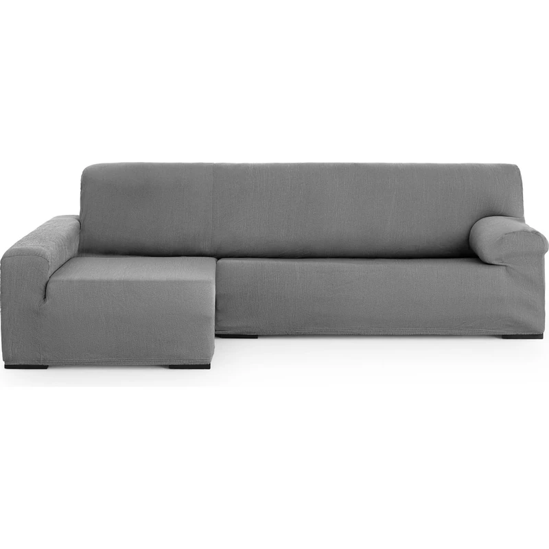 ECOMMERC3 Chaiselong Universal and Versatile Long Arm Sofa Cover for Left-Arm, Grey, Easy to Install Protector for Back, Seat and Arms - Image 1