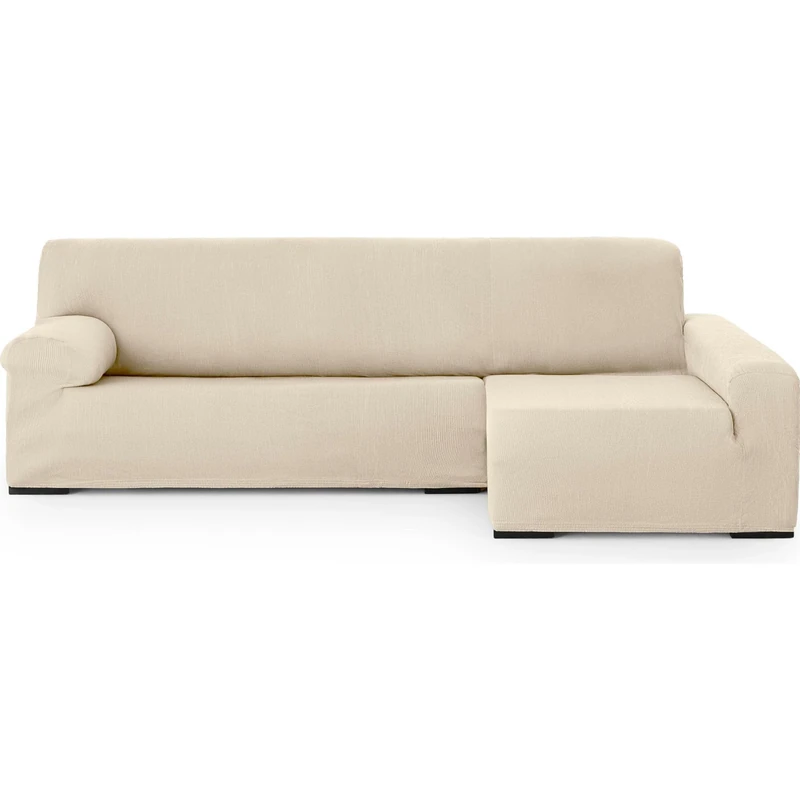 ECOMMERC3 Chaiselong Universal and Versatile Long Right Arm Sofa Cover - Ecru Colour Protector Easy to Install for Back, Seat and Arms