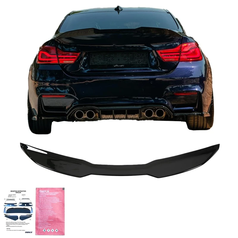 Oneway Trunk Spoiler compatible with BMW M4 F82 2014-2021 - Gloss black