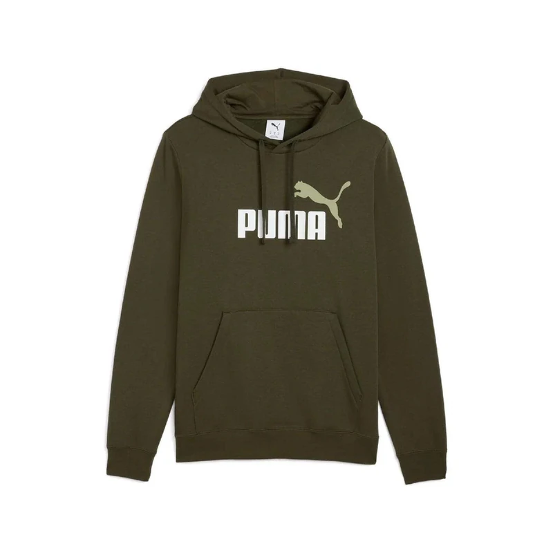PUMA ESS 2 COLOR No. 1 Logo Hoodie FL Dark Olive
