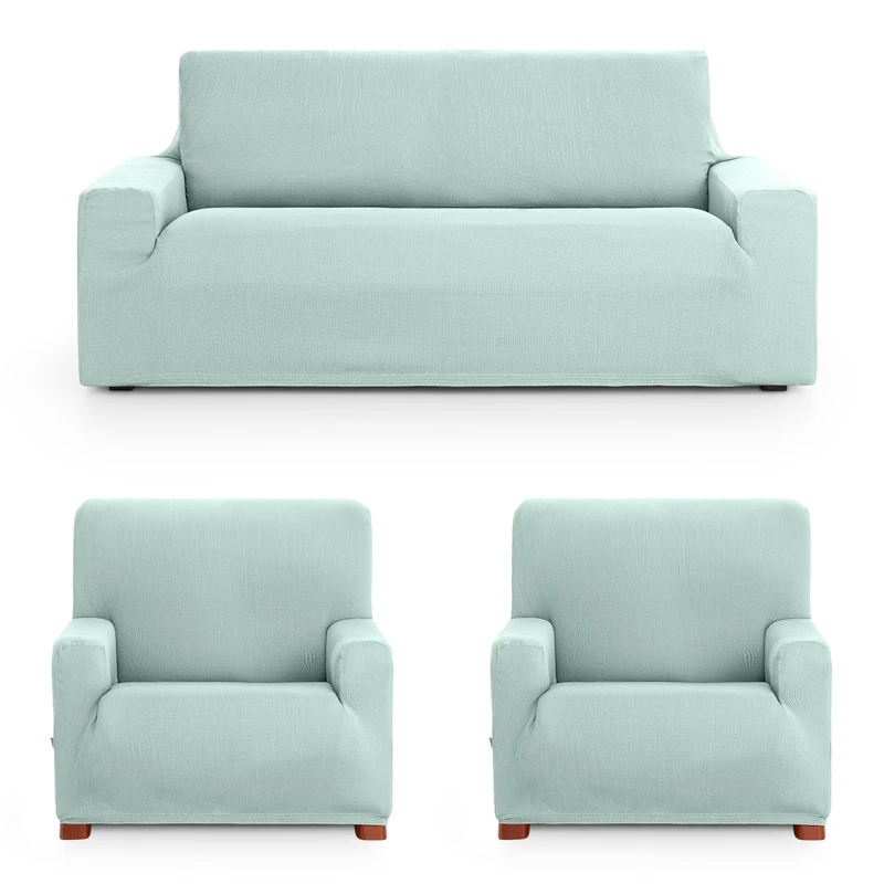 ECOMMERC3 | Trio 3+1+1 Universal and Versatile Sofa Cover - Sea Water Colour Protector Easy to Install for Back, Seat and Arms - Image 1