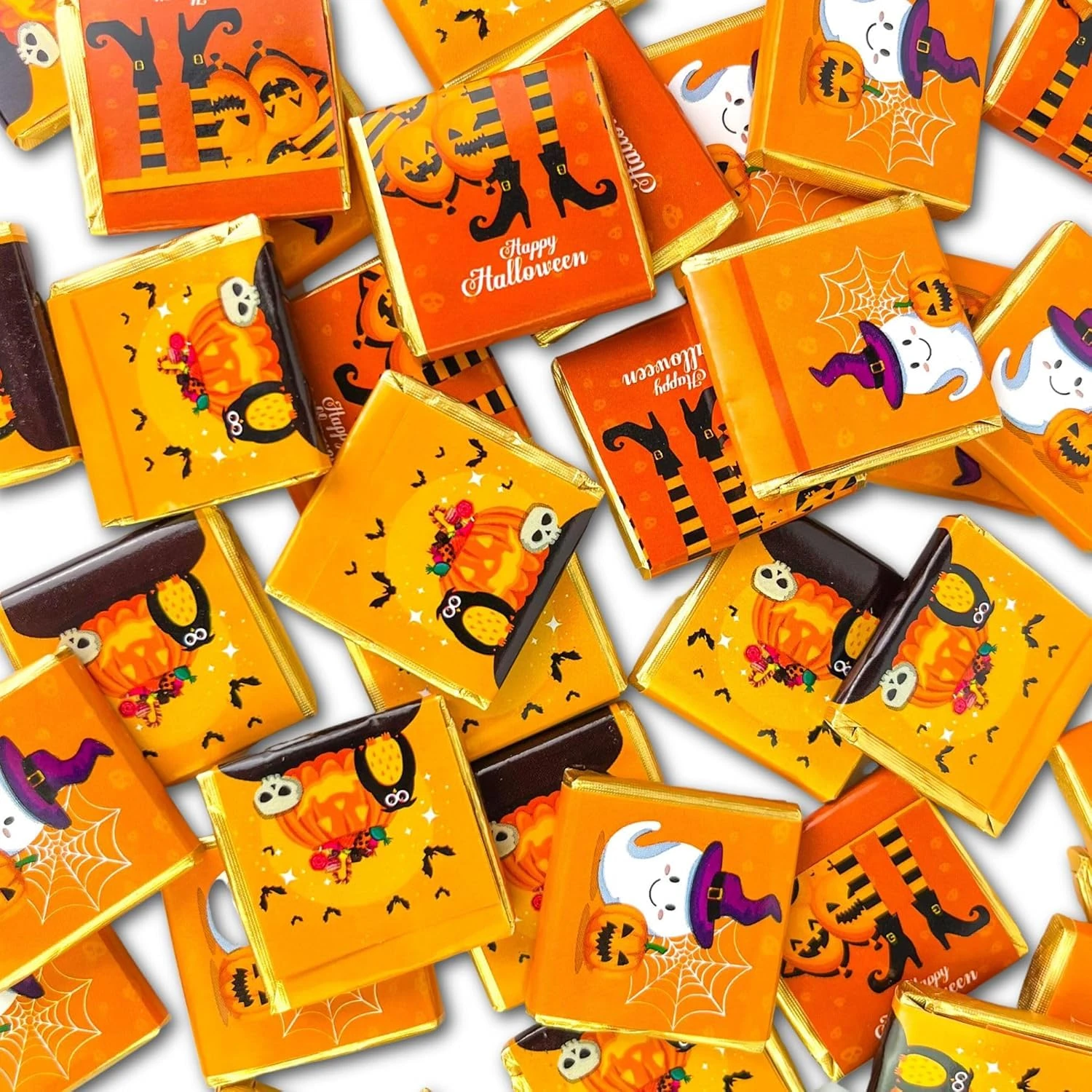 Halloween Chocolate Neapolitans - Perfect For Trick Or Treat or a Halloween Party (25 Chocolates)