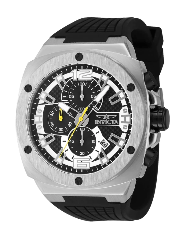 Invicta Racing 48161 Men's Watch - Waterproof - Analogue - Quartz Movement - Stainless Steel with Black dial - 47mm