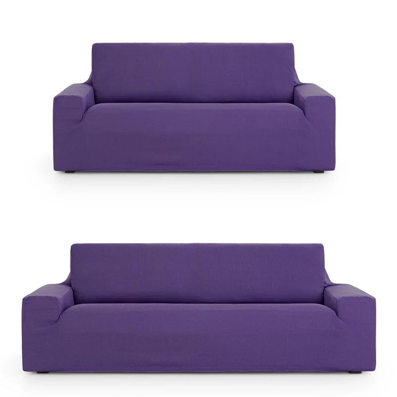 ECOMMERC3 | Universal and Versatile 3+2 Duo Sofa Cover – Purple Sofa Cover Protector Easy to Install for Back, Seat and Arms - Image 1
