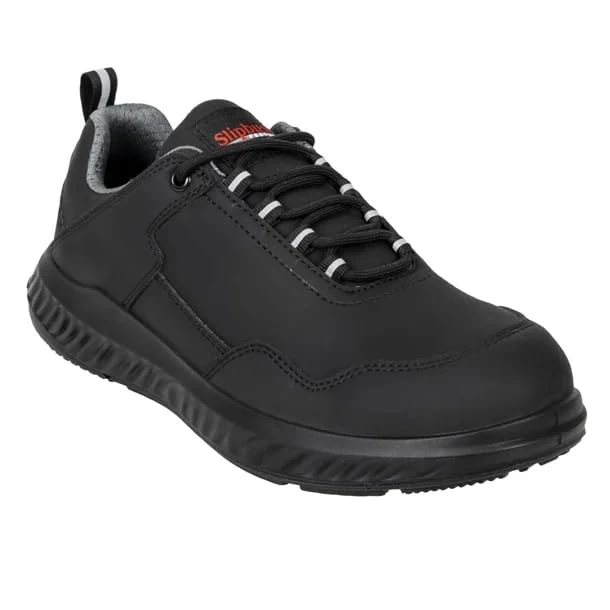 Slipbuster Safety Trainer - Black Matte Microfibre (Recycled) (Size 42) - Image 1