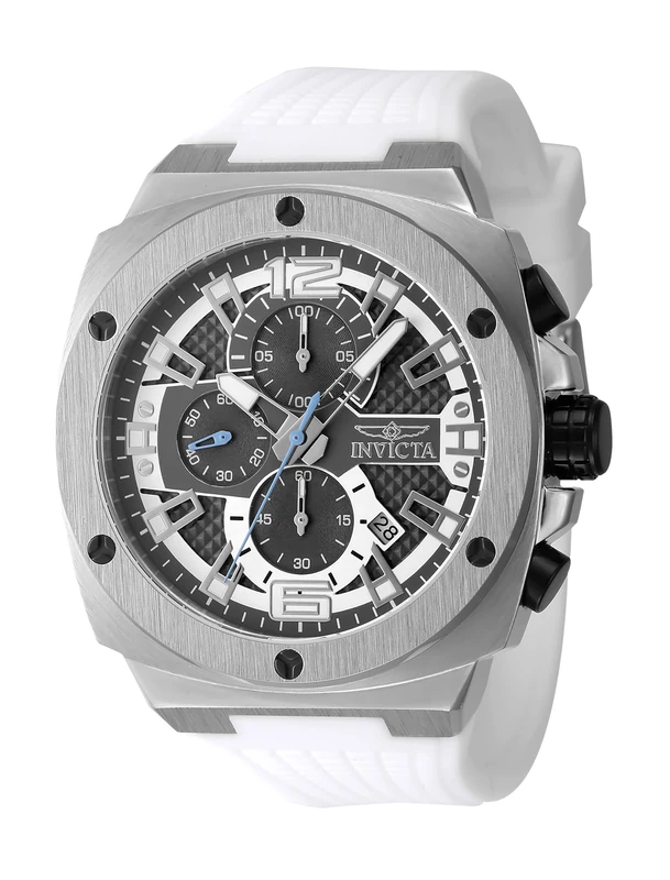 Invicta Racing 48163 Men's Watch - Waterproof - Analogue - Quartz Movement - Stainless Steel with Grey dial - 47mm