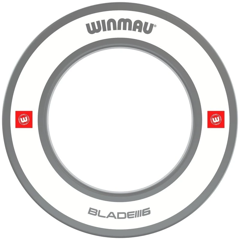 WINMAU Pro Line 1.0 Dart Board Surround Ring - Grey & White - Durable Backboard Wall Protector for Dartboards - Professional Darts Accessories