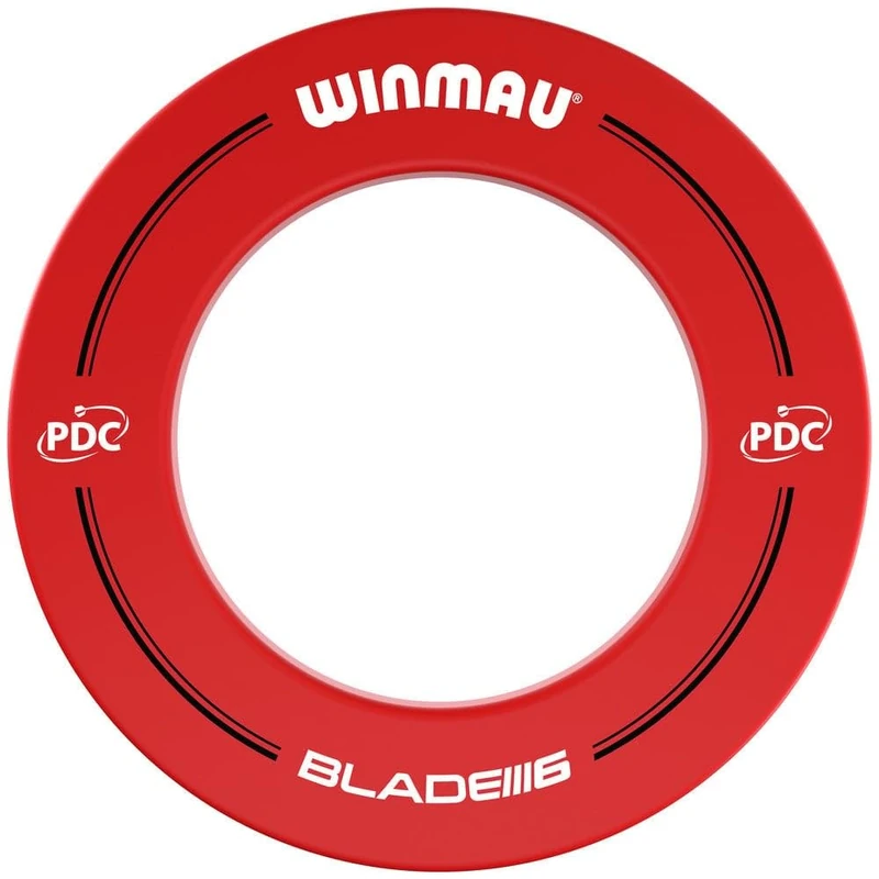 WINMAU PDC Printed Dart Board Surround Ring - Red - Durable Backboard Wall Protector for Dartboards - Professional Darts Accessories
