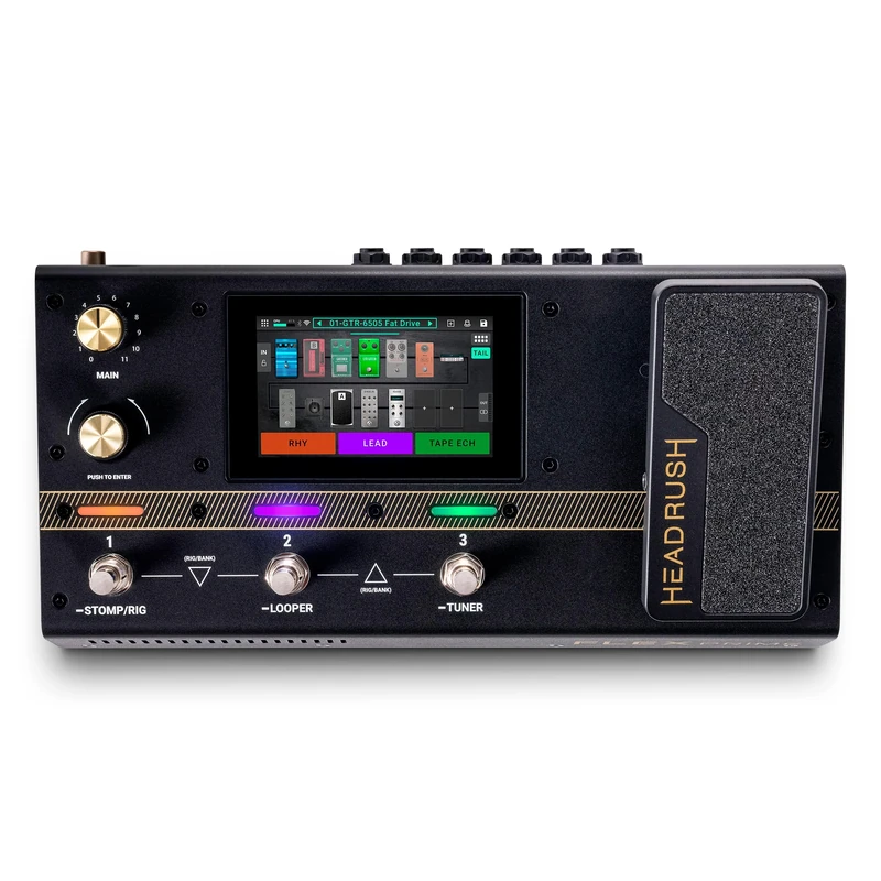 HeadRush Flex Prime Guitar and Bass Multi Effects Pedal and Amp Modeling Processor with Touchscreen, Looper, Wi-Fi, Bluetooth, IR Loader, USB, Lessons