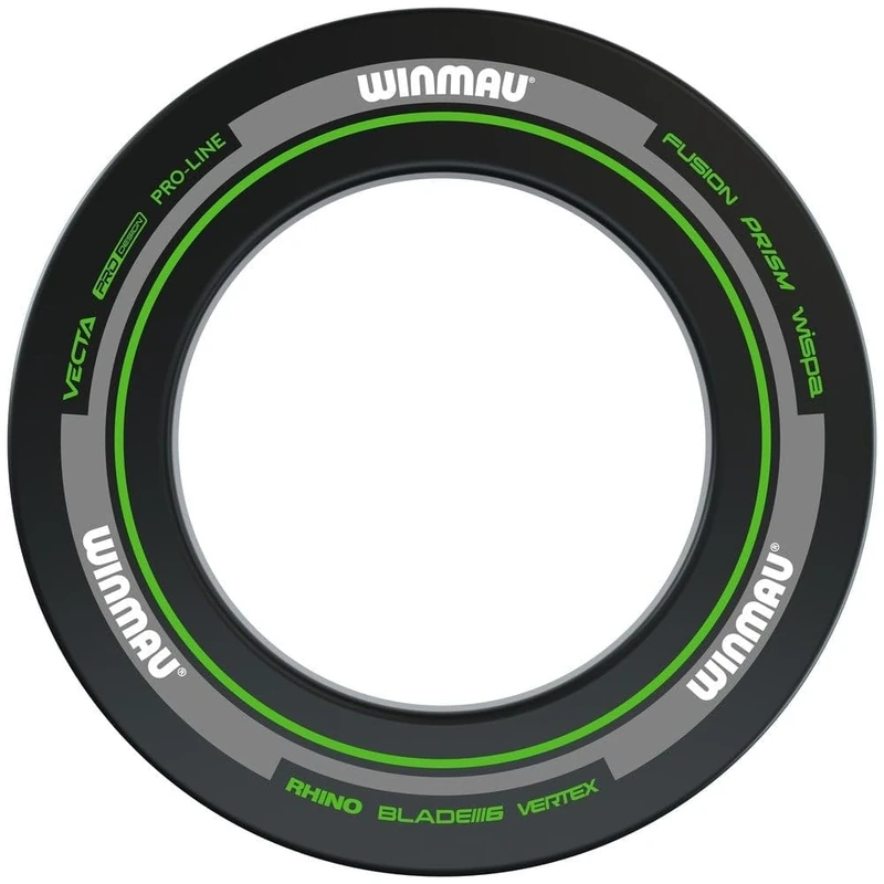WINMAU Black & Green Advance Dart Board Surround Ring – Durable Backboard Wall Protector for Dartboards - Professional Darts Accessories