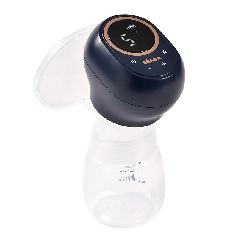 BÉABA, Electric Milk Pump Simple, Nomadic and Light, 3 Modes, 9 Levels, Silent, Large Capacity 180mL, Nightlight, Timer, Memory Function, 6 Sessions, USB C Charging, Night Blue