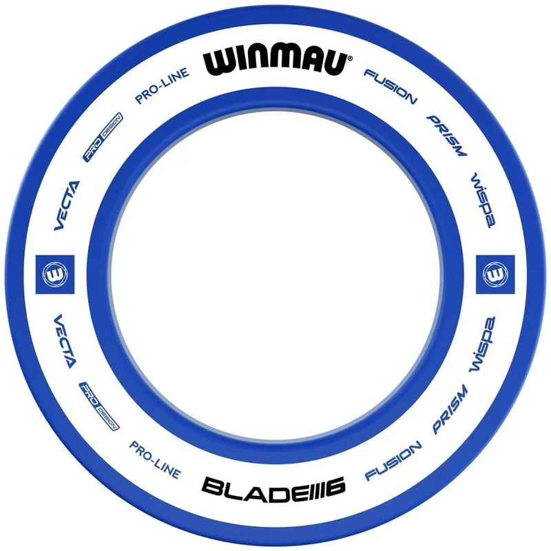 WINMAU Pro Line 2.0 Dart Board Surround Ring - Blue & White - Durable Backboard Wall Protector for Dartboards - Professional Darts Accessories
