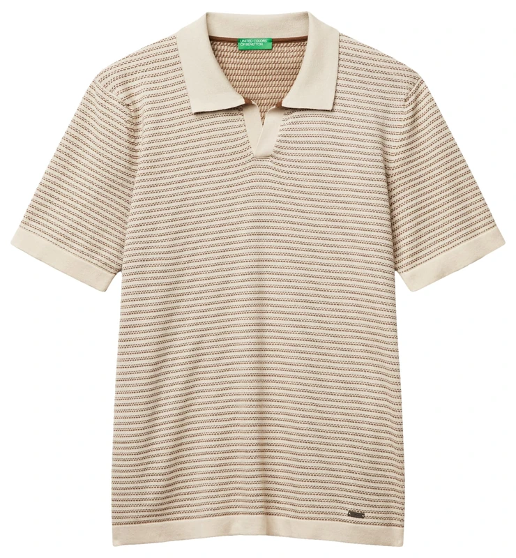 United Colors of Benetton Polo Shirt M/M, Beige, XXL - Image 1
