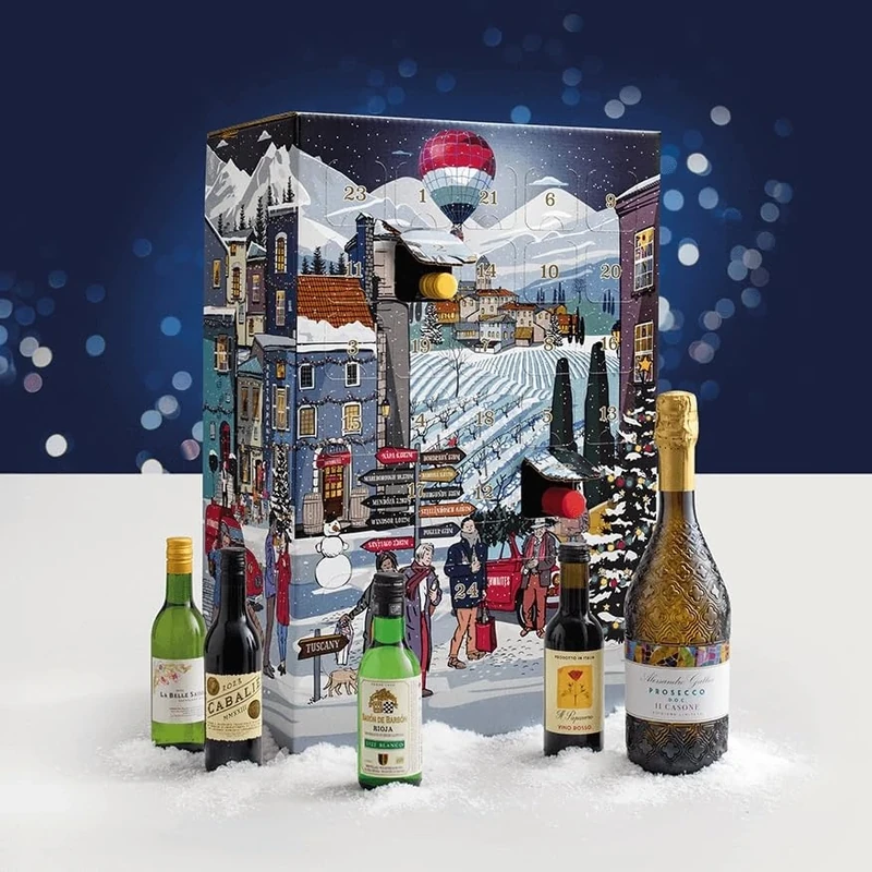 Laithwaites Wine Advent Calendar Gift - 23 x 187ml Bottles - Cabalie, Il Papavero Pinot Grigio, Malbec + 1 Bottle of Prosecco (Mixed Wine Advent Calendar)