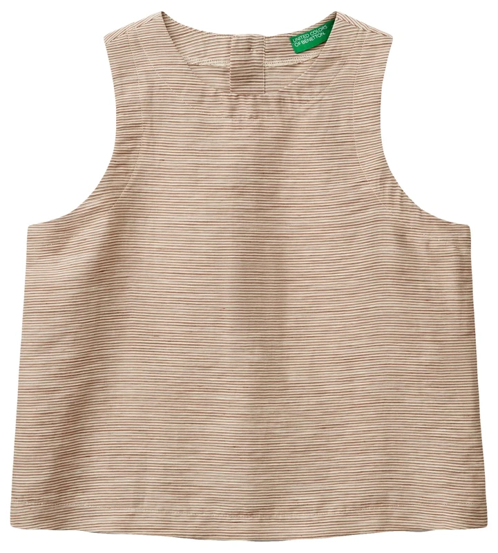 United Colors of Benetton Women's Blusa 5ypvdq0bl Shirt, Brown, L