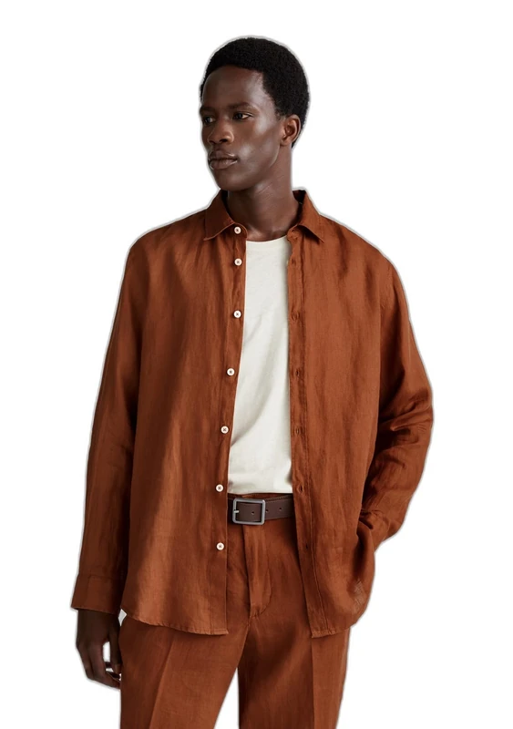 United Colors of Benetton Shirt, Brown, M - Image 1