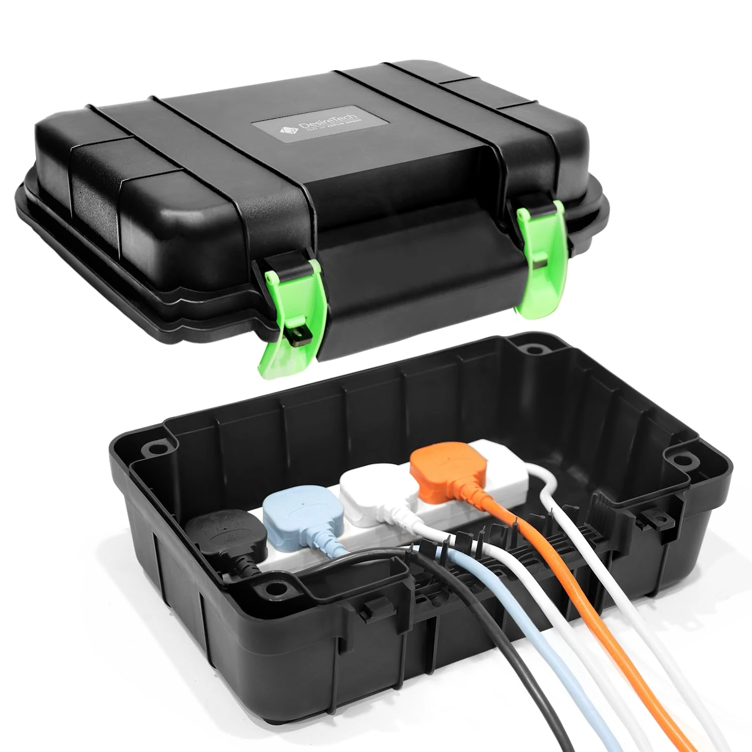 Desiretech Weatherproof Outdoor Electric Box – IP54 Rated, Heavy-Duty Power Supply for Garden Tools, DIY, and Outdoor Lighting