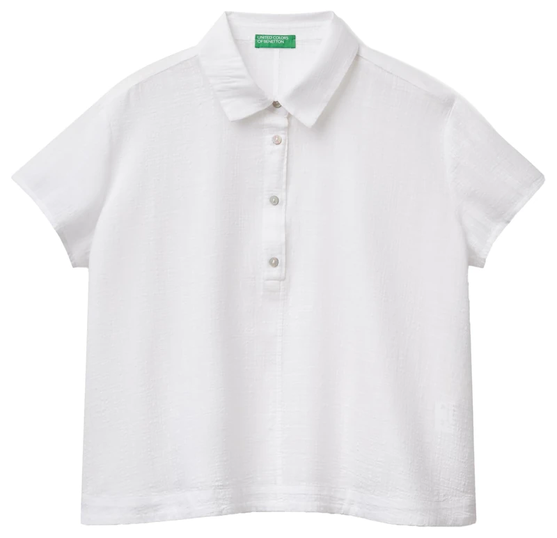 United Colors of Benetton Shirt, White, M - Image 1