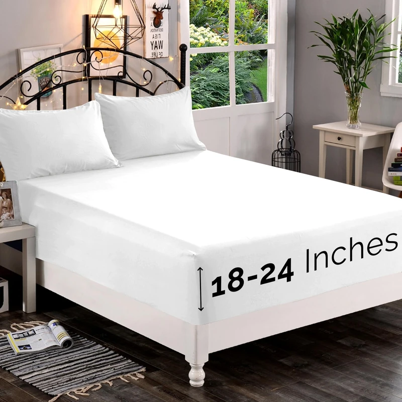 Elegant Comfort California King Fitted Sheet - 24 Inch Pocket - Image 1